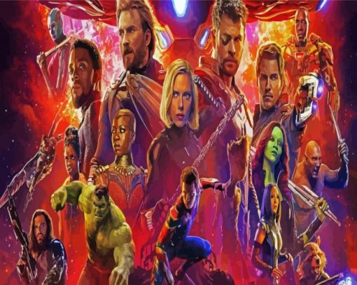 Avengers Infinity War paint by numbers
