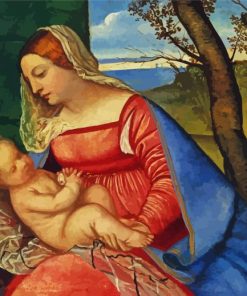 Bache Madonna By Tiziano paint by numbers