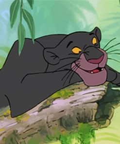 Bagheera Cartoon Character paint by number