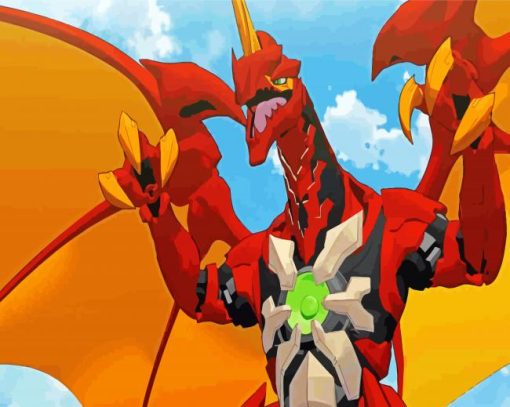 Bakugan Battle Brawlers Dragon Character paint by number