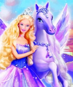Barbie And Horse paint by numbers
