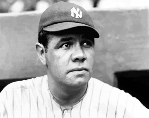 Baseball Player Babe Ruth paint by number