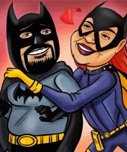 Batman And Batgirl paint by number