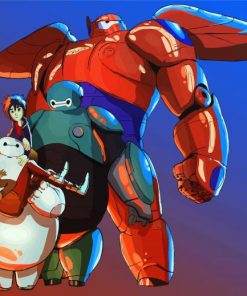 Baymax Big Hero 6 Animation paint by numbers