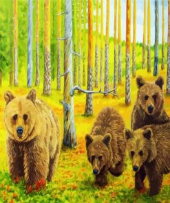 Bears Family paint by numbers