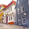 Beautiful Houses In Bergen Norway paint by number