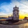 Belem Tower At Sunset Time paint by number