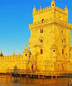 Belem Tower Lisbon Portugal paint by number