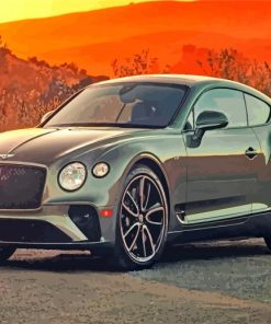 Bentley Car At Sunset paint by numbers