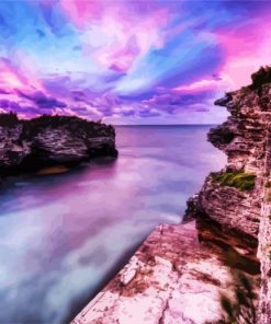 Bermuda Beach At Sunset paint by numbers