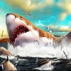 Big Megalodon Fish paint by number