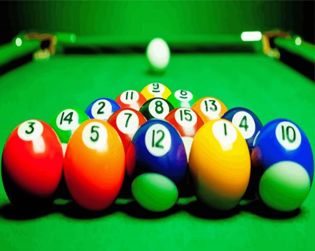 Billiards Pool paint by number