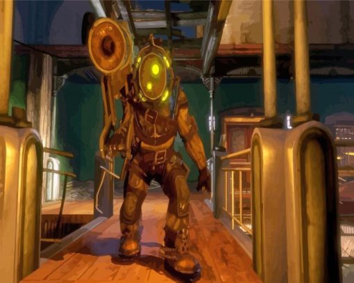 Bioshock Video Game paint by numbers