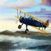 Biplane Art paint by number