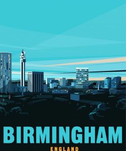 Birmingham England Poster paint by number