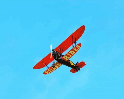 Black And Red Biplane paint by number
