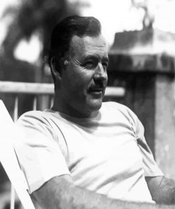 Black And White Ernest Hemingway paint by number