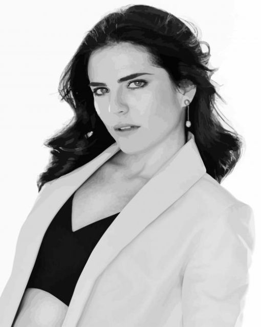 Black And White Karla Souza paint by number