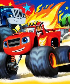 Blaze And The Monster Machines Animation paint by numbers