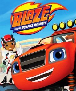Blaze And The Monster Machines Movie paint by numbers