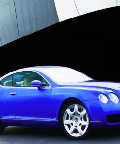 Blue Bentley Car paint by numbers