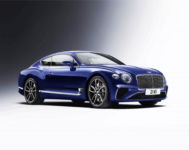 Blue Bentley paint by numbers