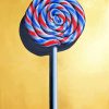 Blue Red Lollipop paint by number