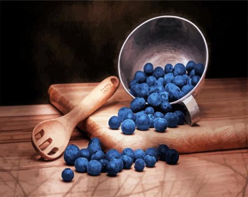 Blueberries Still Life paint by number