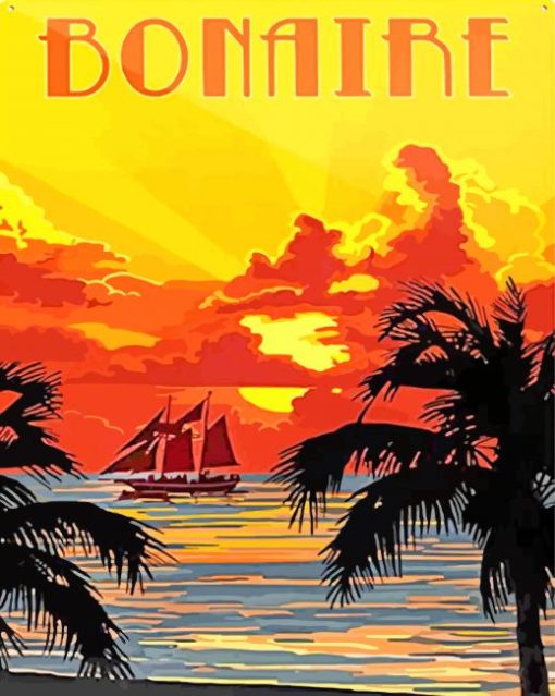 Bonaire Caribbean Poster paint by number