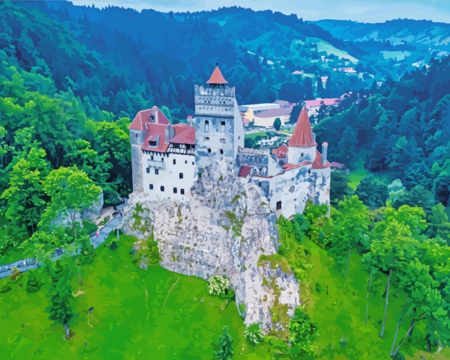 Bran Castle Romania paint by numbers