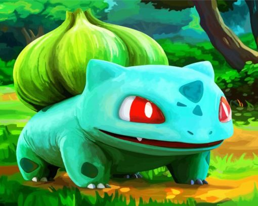 Bullbasaur Pokemon paint by numbers