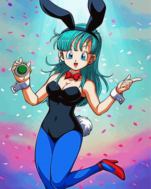 Bulma Dragin Ball paint by numbers
