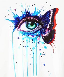 Butterfly Splash Eye paint by number
