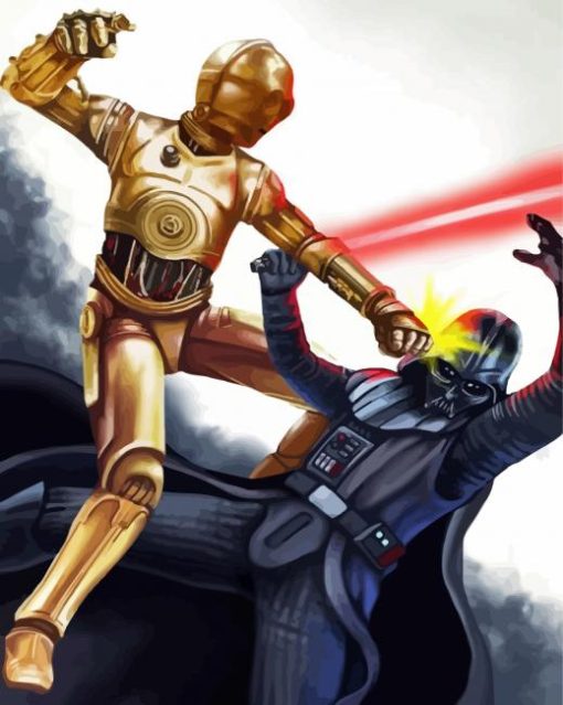 C3po And Darth Varder paint by numbers
