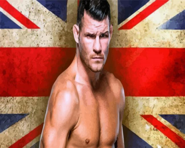 Champion Micheal Bisping paint by numbers