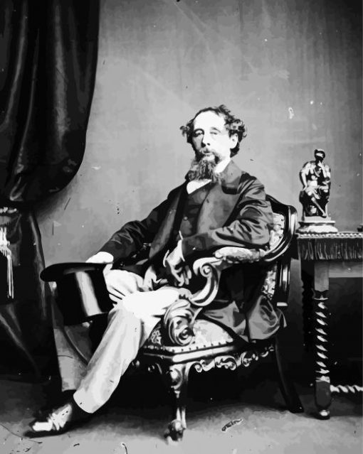 Charles Dickens Author paint by numbers