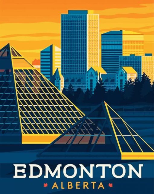 Canada Edmonton Poster paint by number