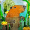 Capybara Animal paint by number
