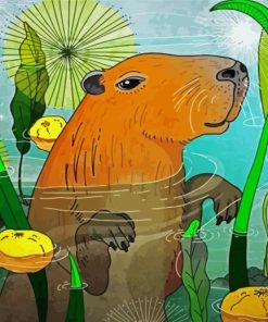 Capybara Animal paint by number