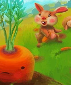 Carrot And Bunny paint by number