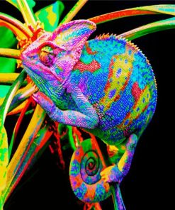 chameleon paint by number