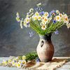 Chamomile Vase paint by numbers