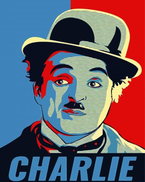 Charlie Chaplin Poster paint by number