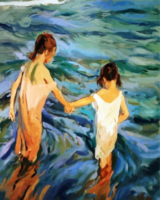 Children In The Sea Sorolla Arts paint by numbers