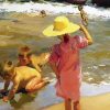 Children On Sea Shore Sorolla paint by numbers