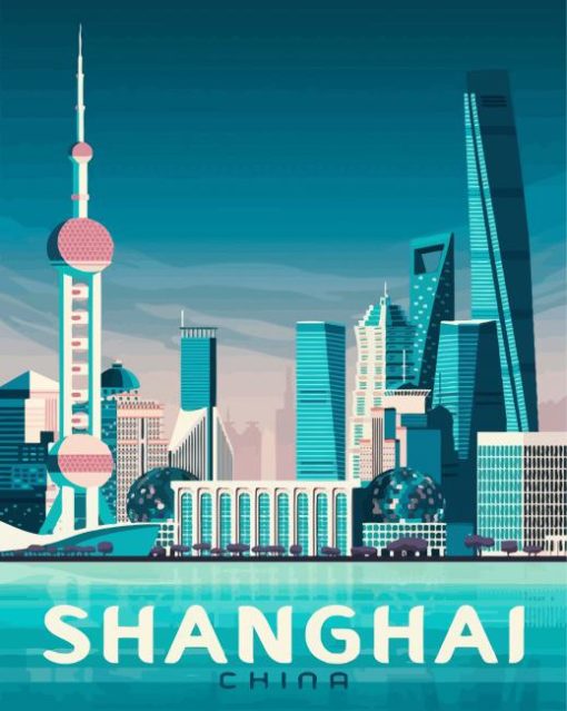 China Shanghai Poster paint by number