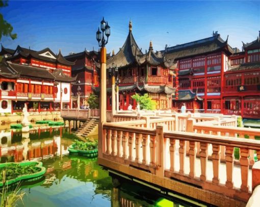 China Shanghai Yu Garden paint by number