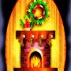 Christmas Fireplace paint by number