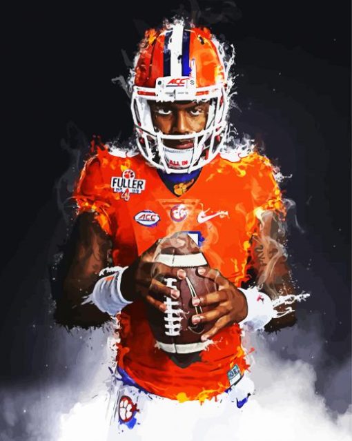 Clemson Tigers Football Player paint by number
