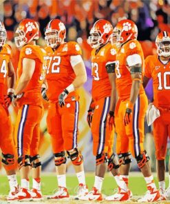 Clemson Tigers Football Team paint by number